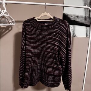 Striped Purple Women's Sweater
